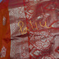 Self Weaving OrangeZari Silk Saree