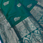 Self Weaving Green Zari Silk Saree