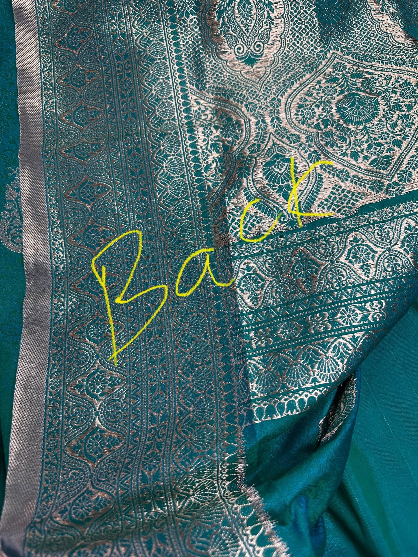 Self Weaving Green Zari Silk Saree