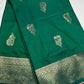 Self Weaving Green Zari Silk Saree