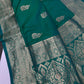 Self Weaving Green Zari Silk Saree