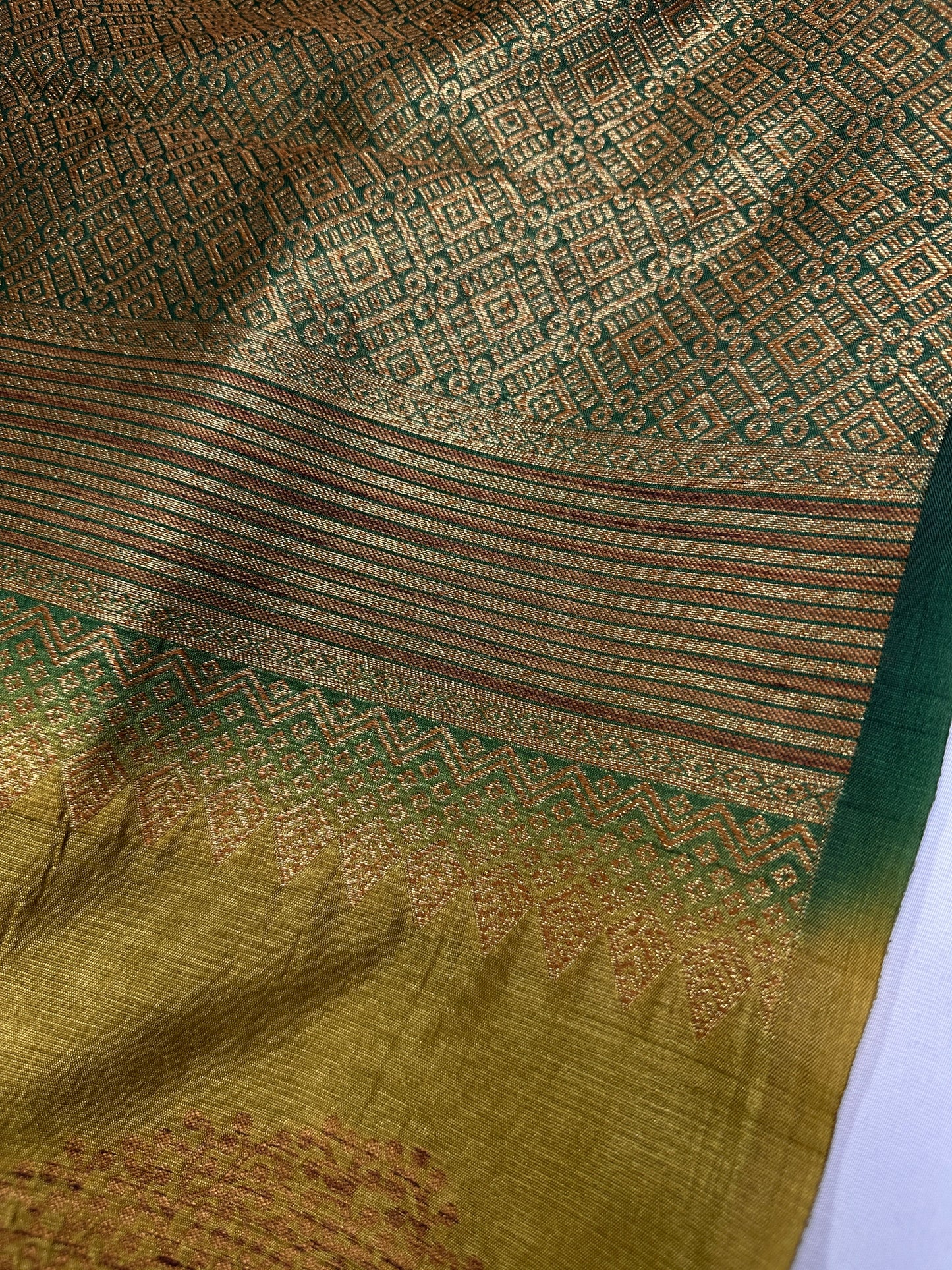 Raw Mango Light Weight Green Saree