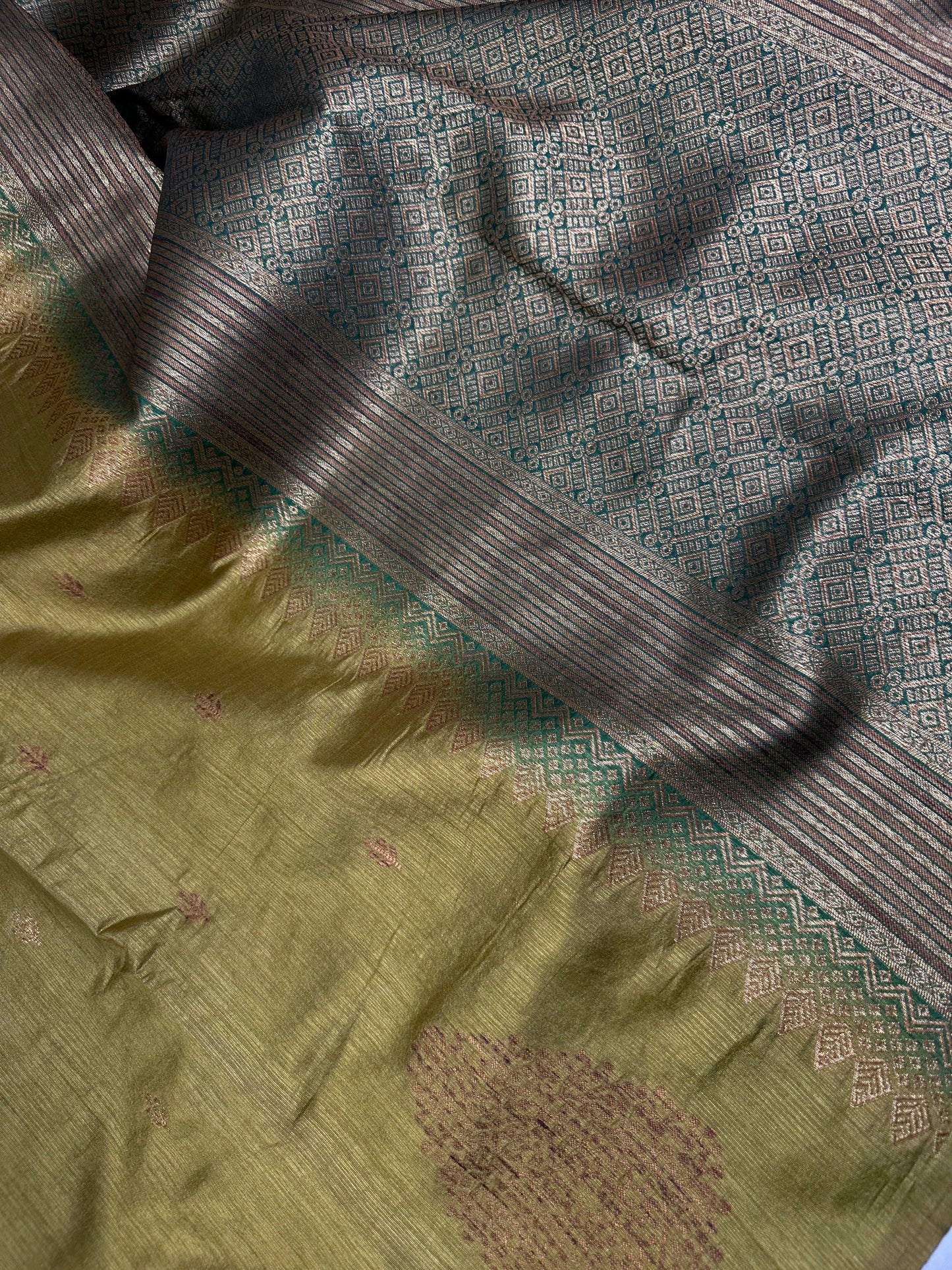 Raw Mango Light Weight Green Saree