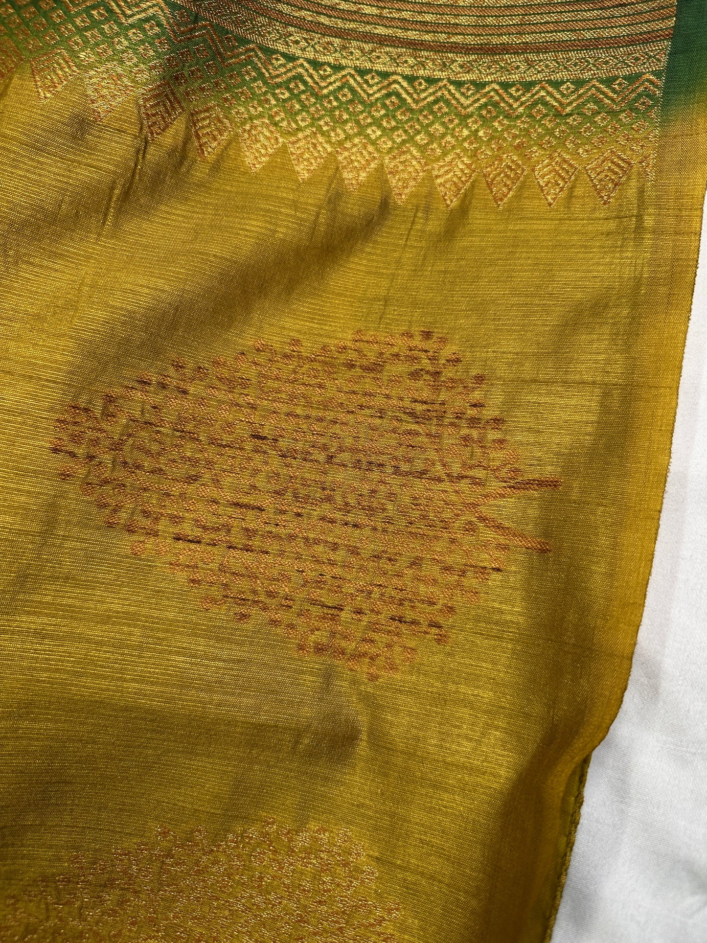 Raw Mango Light Weight Green Saree