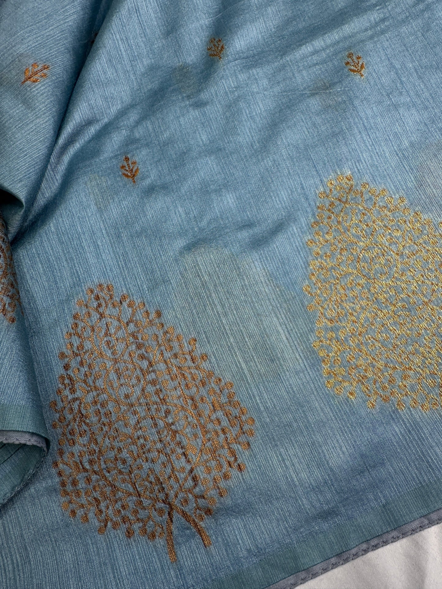 Raw Mango Light Weight Blue Saree