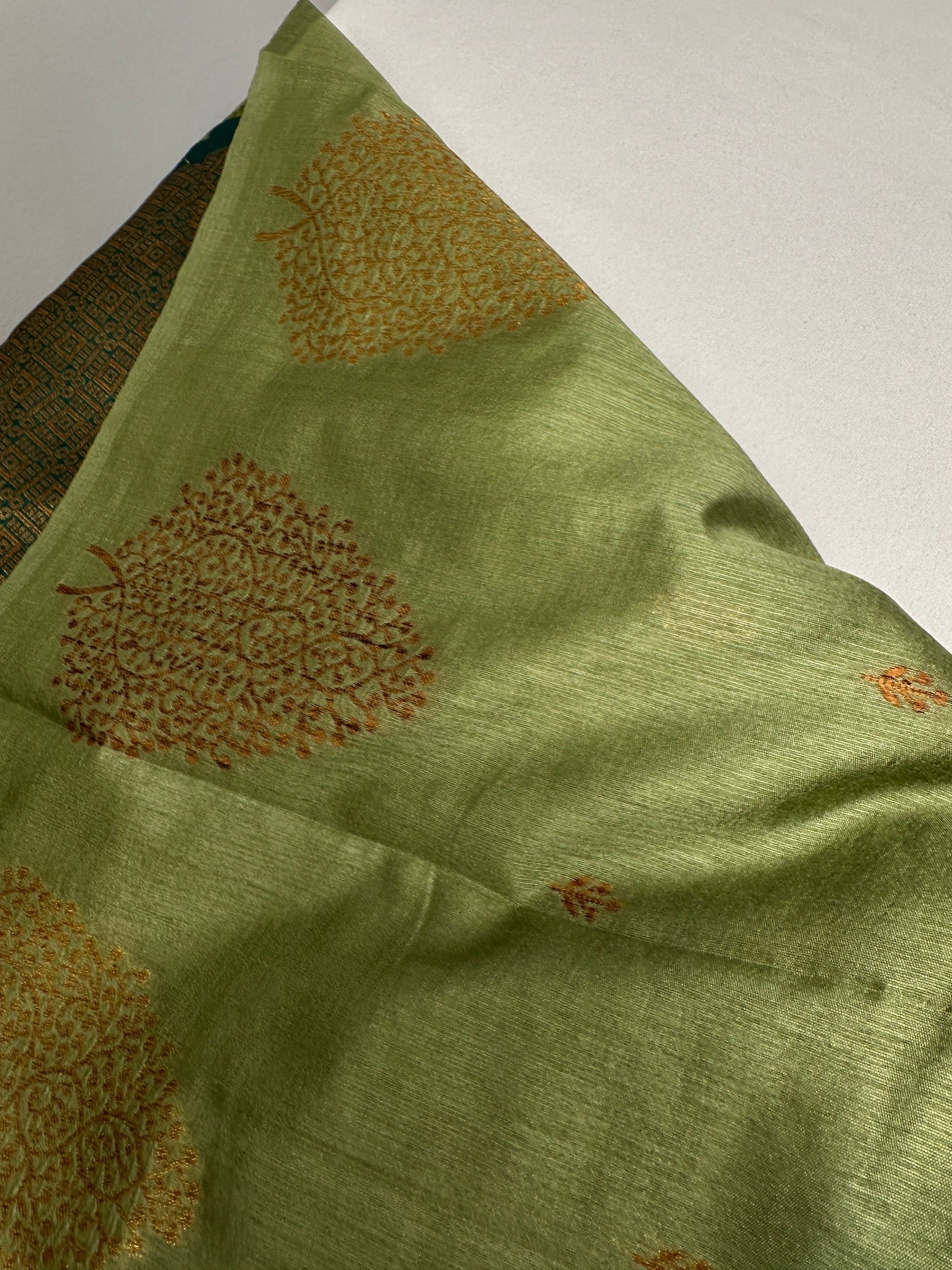 Raw Mango Light Weight Green Saree
