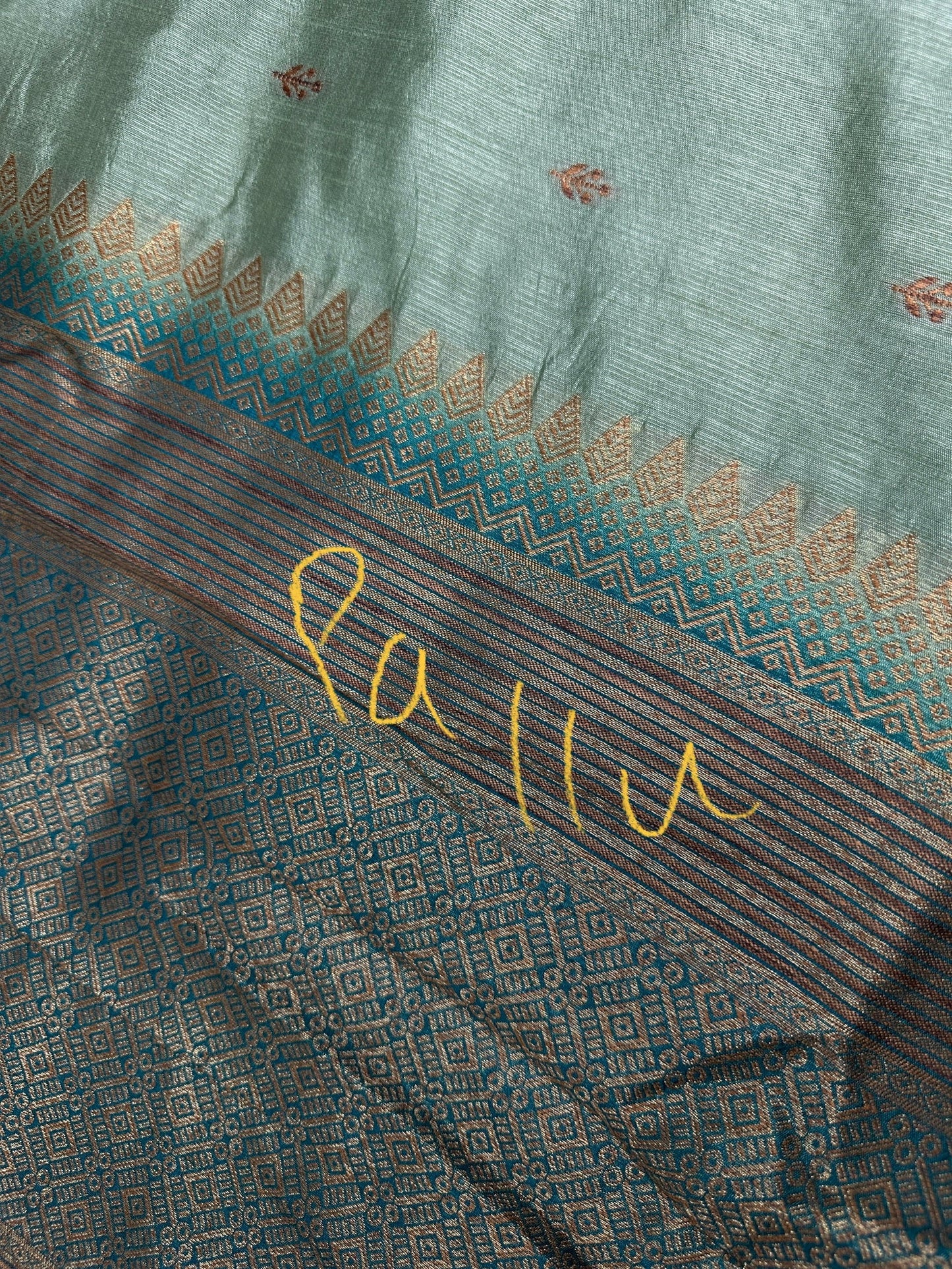 Raw Mango Light Weight Green Saree