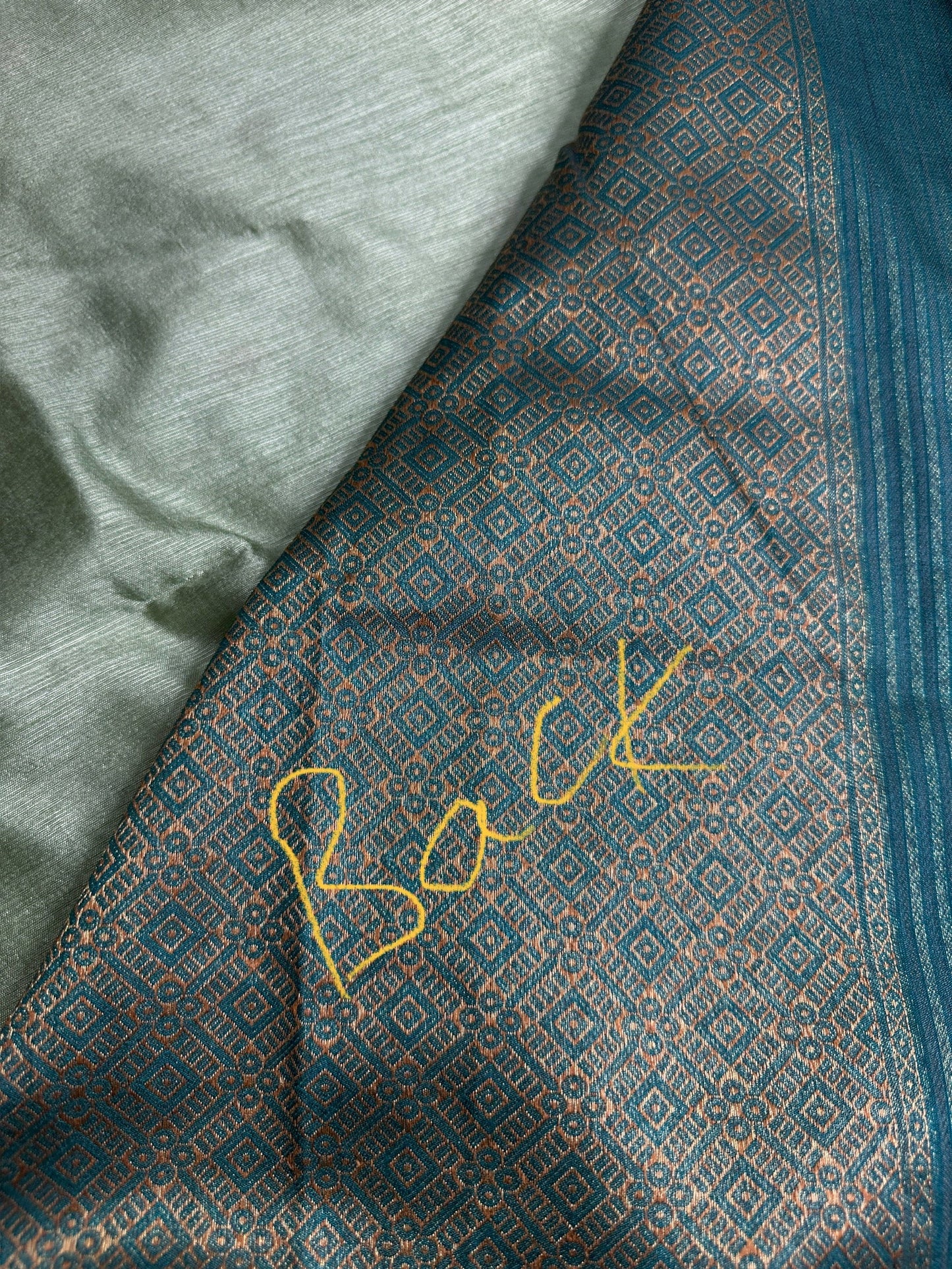 Raw Mango Light Weight Green Saree