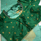 Raw Mango Light Weight Green Saree