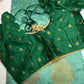 Raw Mango Light Weight Green Saree