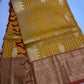 Kanchi Soft Silk Mustard Yellow Saree
