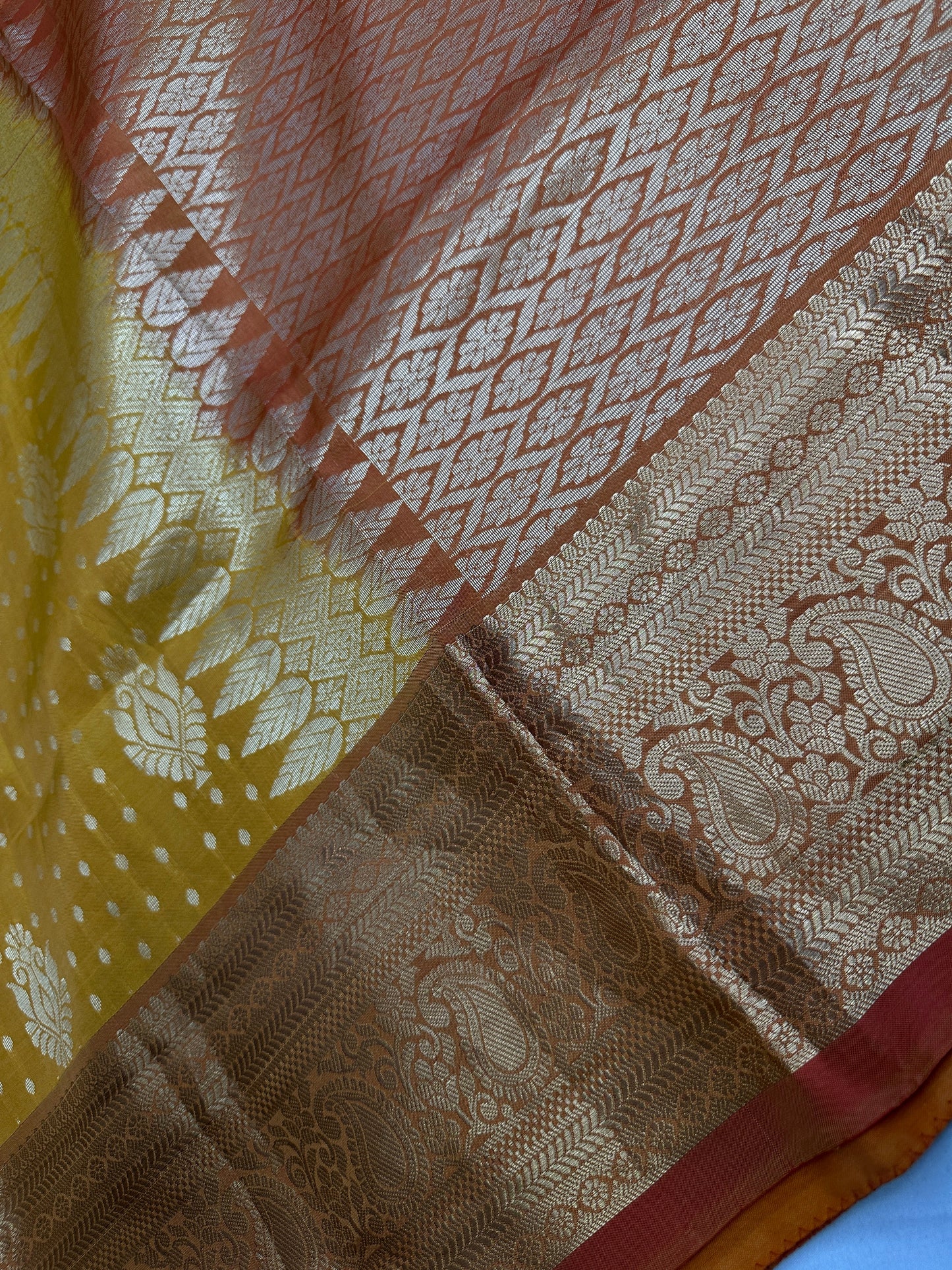 Kanchi Soft Silk Mustard Yellow Saree