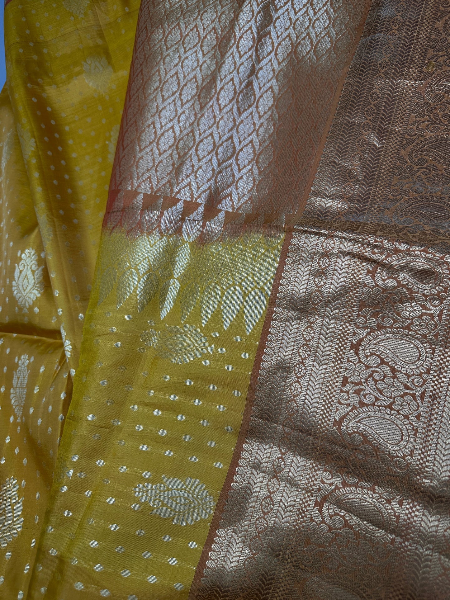 Kanchi Soft Silk Mustard Yellow Saree