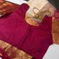 Kanchi Brocade Soft Silk Cream Pink Saree