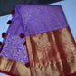 Kanchi Brocade Soft Silk Lavender Red Saree