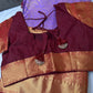 Kanchi Brocade Soft Silk Lavender Red Saree