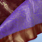Kanchi Brocade Soft Silk Lavender Red Saree