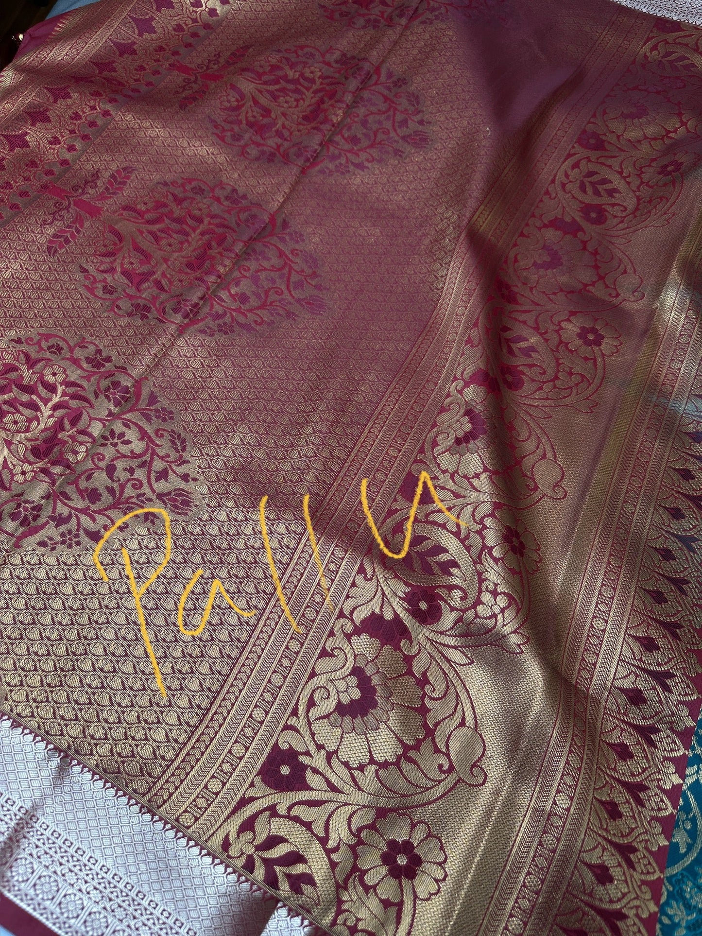 Kanchi Brocade Soft Silk Green Red Saree