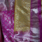 Kanchi Brocade Soft Silk Yellow Pink Saree