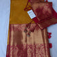 Kanchi Brocade Soft Silk Yellow Pink Saree