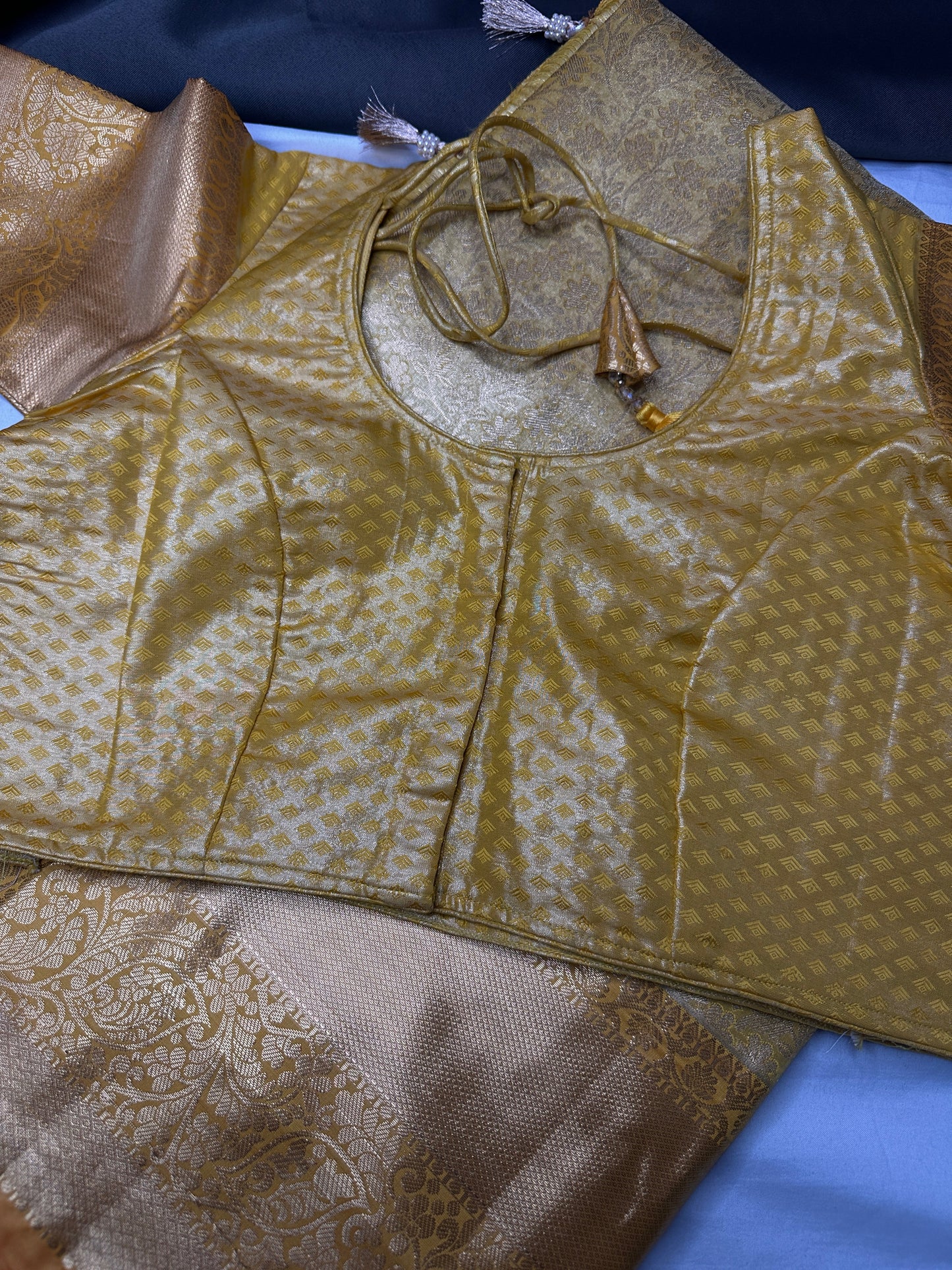 Kanchi Brocade Soft Silk Self Gold Saree