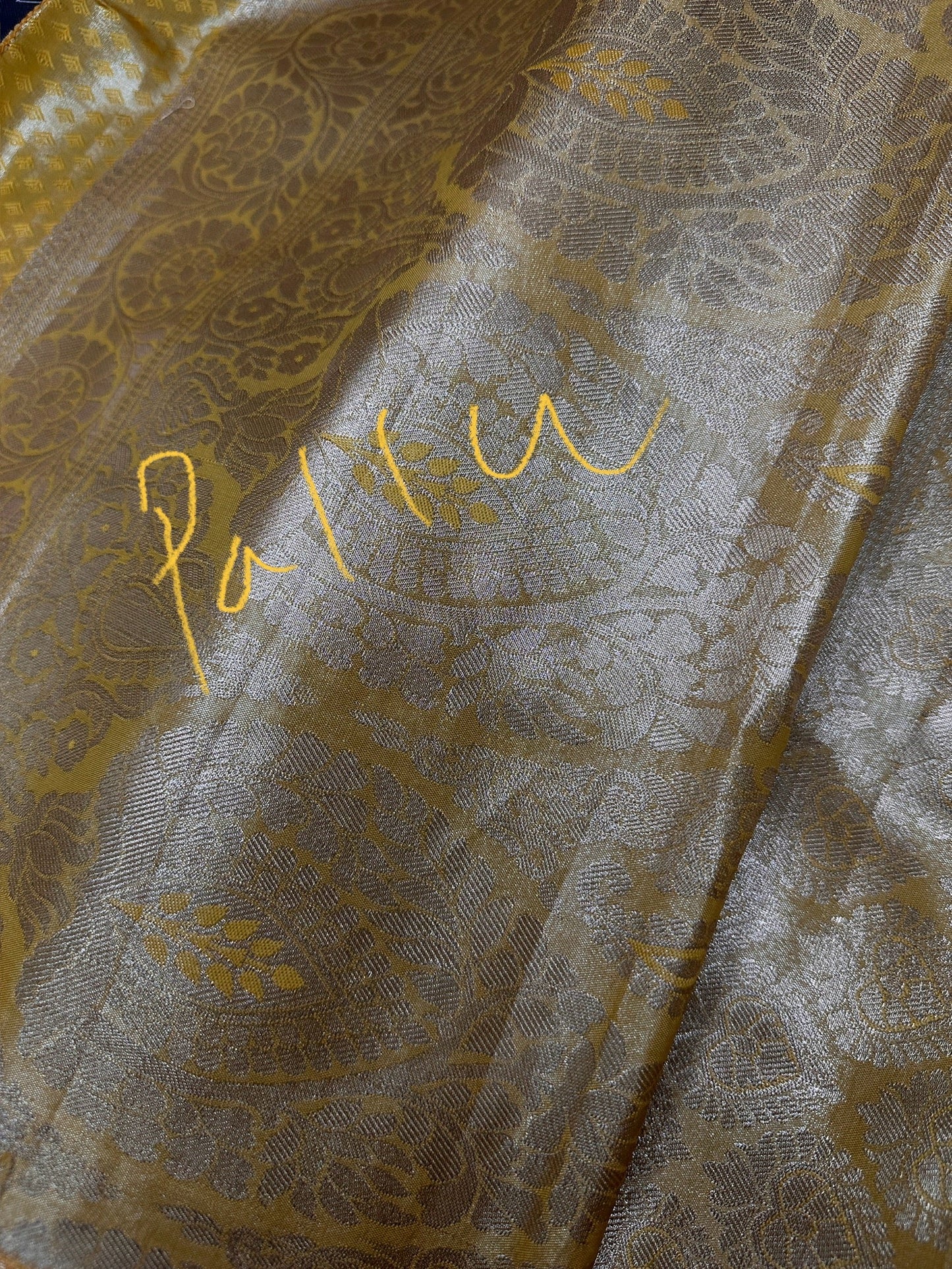 Kanchi Brocade Soft Silk Self Gold Saree
