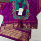 Small Border Semi Gadwal Silk Green Magenta Saree