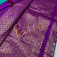 Small Border Semi Gadwal Silk Green Magenta Saree