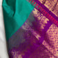 Small Border Semi Gadwal Silk Green Magenta Saree