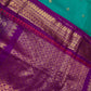 Small Border Semi Gadwal Silk Green Magenta Saree