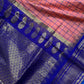 Gadwal Silk Pink Blue Checks Saree