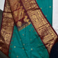 Small Border Semi Gadwal Silk Green Red Saree