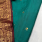 Small Border Semi Gadwal Silk Green Red Saree