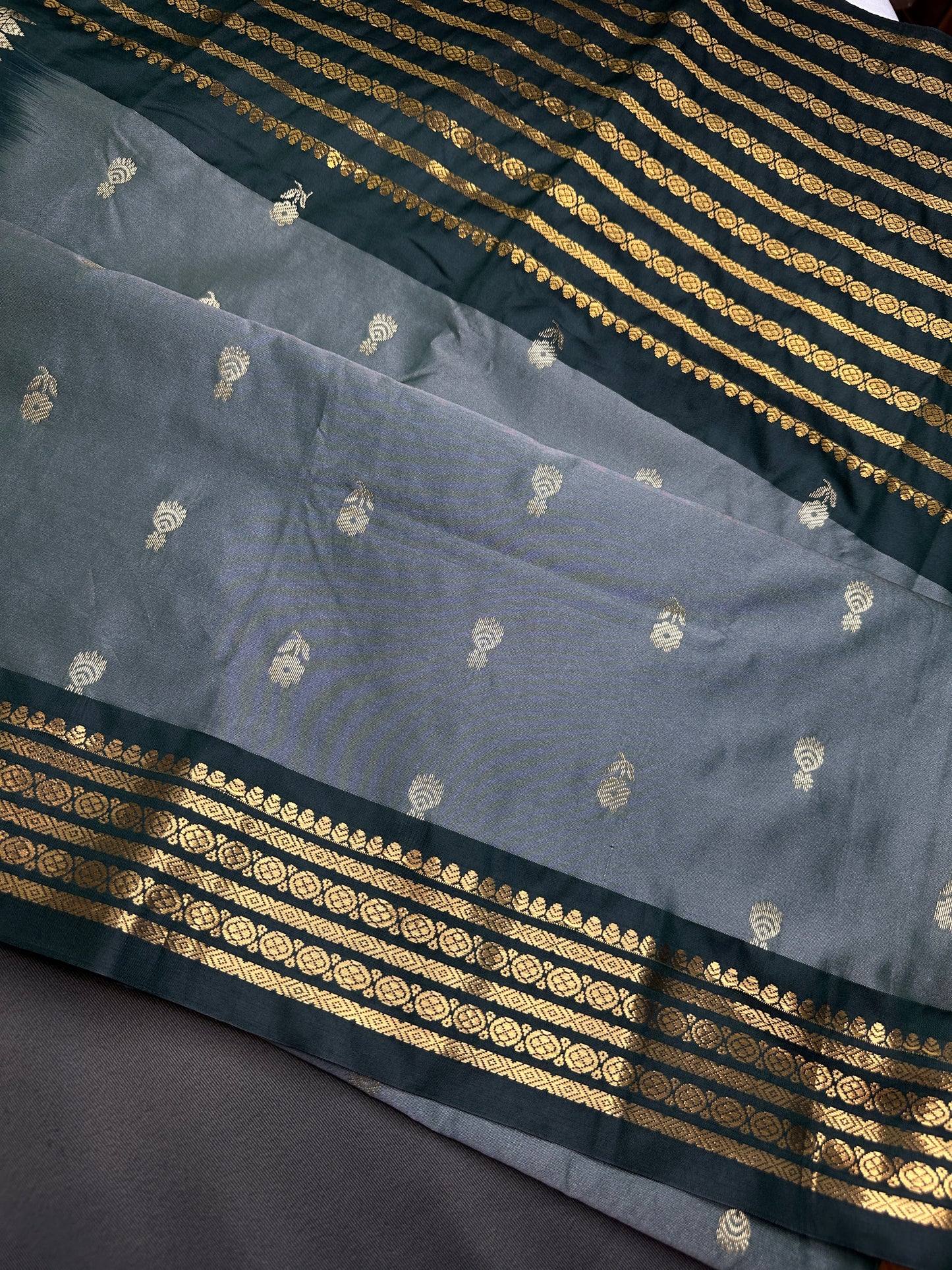 Mangalgiri Pattu Green Soft Silk Saree - 