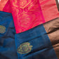 Uppad Semi Silk Blue Pink Saree