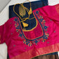 Uppad Semi Silk Blue Pink Saree
