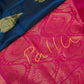 Uppad Semi Silk Blue Pink Saree