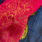 Uppad Semi Silk Blue Pink Saree