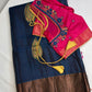 Uppad Semi Silk Blue Pink Saree