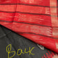 Black Red Khadi Silk Saree