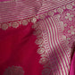 Raw Mango Silk Pink Floral Zari Saree