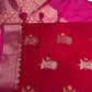 Raw Mango Silk Pink Floral Zari Saree