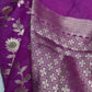 Raw Mango Silk Pink Floral Zari Saree