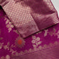 Raw Mango Silk Pink Floral Zari Saree