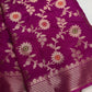Raw Mango Silk Pink Floral Zari Saree