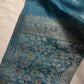 Raw Mango Silk Blue Silver Zari Saree