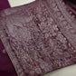 Raw Mango Silk Magenta Silver Zari Saree