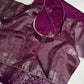 Raw Mango Silk Magenta Silver Zari Saree