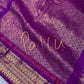 Semi Gadwal Silk Grey Purple Saree