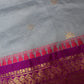 Semi Gadwal Silk Grey Purple Saree
